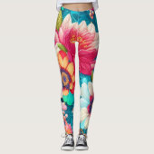 blumengeschmückte Leggings (Vorderseite)