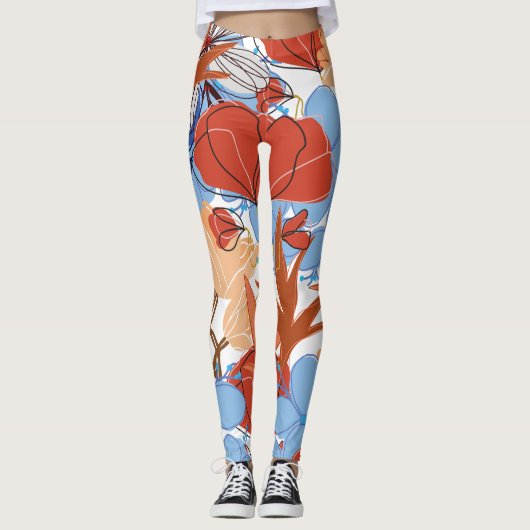 blumengeschmückte Leggings (Vorderseite)