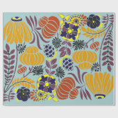 blumengeschmückter Hintergrund Geschenkpapier (Flach)