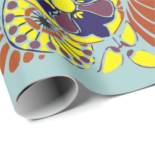 blumengeschmückter Hintergrund Geschenkpapier (Rolleneckpunkt)