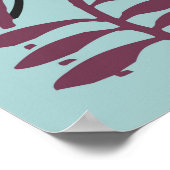 blumengeschmückter Hintergrund Poster (Ecke)