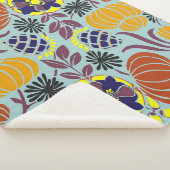 blumengeschmückter Hintergrund Sherpadecke (3/4)