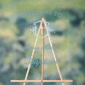 blumengeschmücktes Wappen | Taufe Acrylschild (Neutral)