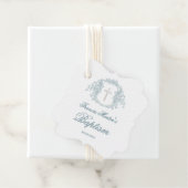 blumengeschmücktes Wappen | Taufe Geschenkanhänger (Beispiel)