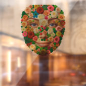 Blumengesicht (Form für WC-Deckel zum aufkleben!) Fensteraufkleber (Blatt 2)