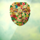 Blumengesicht (Form für WC-Deckel zum aufkleben!) Fensteraufkleber (Blatt 3)