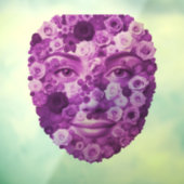 Blumengesicht Lila (auch WC-Deckel zum aufkleben)  Fensteraufkleber (Blatt 3)