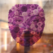 Blumengesicht Lila (auch WC-Deckel zum aufkleben)  Fensteraufkleber (Blatt 2)