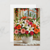 Blumengestalt Einladung (Vorne/Hinten)