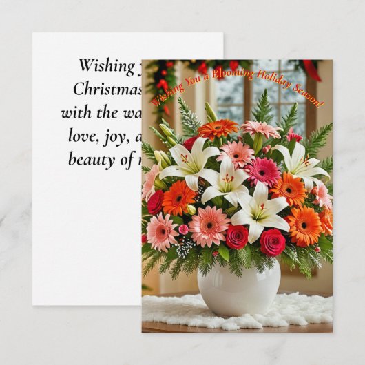 Blumengestalt Einladung (Vorne/Hinten)