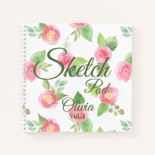 Blumengestalt für Ihren Namen Drehbuch Rosenzeich Notizblock