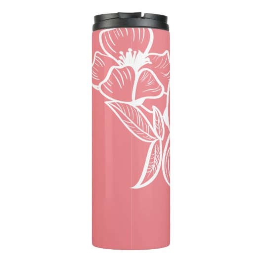 Blumengestalt Ihren eigenen Namen Botanisches Kora Thermosbecher (Rückseite)