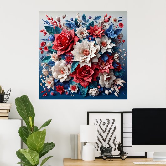 Blumengestalt Poster (Heimbüro)