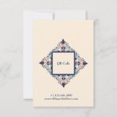 Blumengestalt Rot Weiß und Blau Dankeskarte (Rückseite)