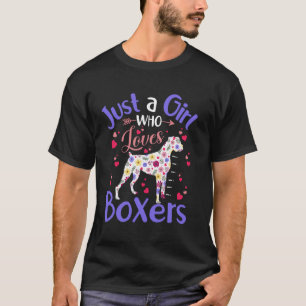 Blumengestaltete Hundemädchen Frauen Ein Mädchen D T-Shirt