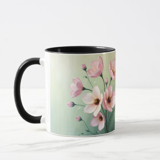 Blumengestaltete Kaffeetasse (Links)