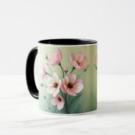 Blumengestaltete Kaffeetasse