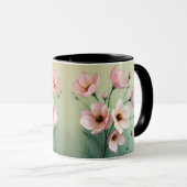 Blumengestaltete Kaffeetasse (VorderseiteRechts)