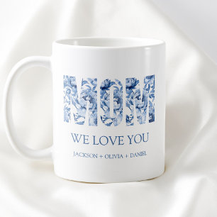 Blumengestaltete moderne Typografie Chic Mama wir  Kaffeetasse
