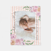 Blumengestanzte Stats Babydecke Fleecedecke (Vorderseite)