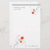 Blumengestation Briefpapier (Vorne/Hinten)