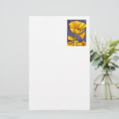 Blumengestation "Yellow Poppy" Briefpapier (Stehend Vorderseite)