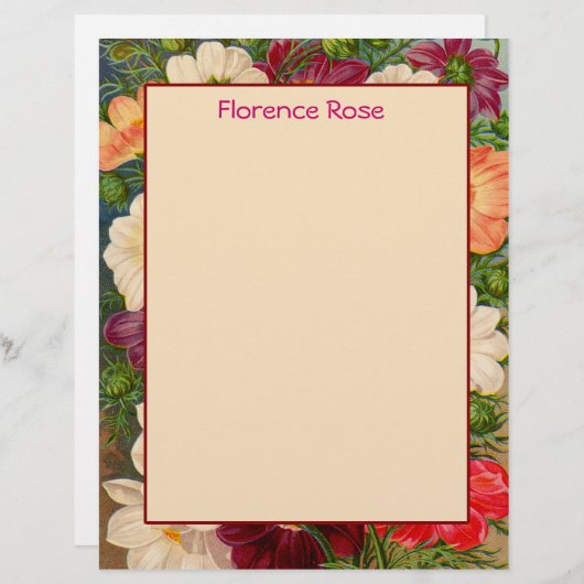 Blumengestationery Sie können individuell gestalte (Vorne/Hinten)