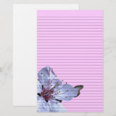 Blumengestationierung - fakultative Linien Briefpapier (Vorne/Hinten)