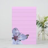 Blumengestationierung - fakultative Linien Briefpapier (Stehend Vorderseite)