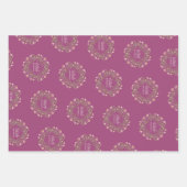 Blumengesteckter Kranz 60. Geburtstag Geschenkpapi Geschenkpapier Set (Vorderseite 3)