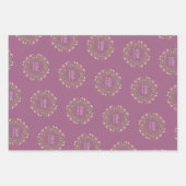 Blumengesteckter Kranz 60. Geburtstag Geschenkpapi Geschenkpapier Set (Vorderseite 2)