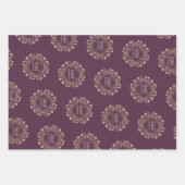 Blumengesteckter Kranz 60. Geburtstag Geschenkpapi Geschenkpapier Set (Vorderseite)