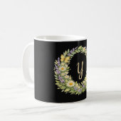 Blumengesteckter Kranz Muttertag Kaffeetasse (Vorderseite Links)