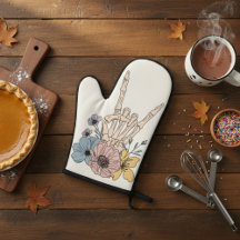 Blumengestein auf Skeletthandschuh Mitt