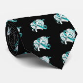 Blumengestein - Gebärmutterhalskrebs Krawatte (Gerollt)