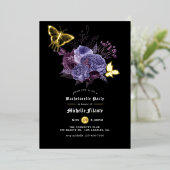 Blumengestein Gotischer Junggeselinnen-Abschied Folieneinladung (Stehend vorne)