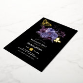 Blumengestein Gotischer Junggeselinnen-Abschied Folieneinladung (Gedreht)