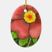 Blumengestein "Wilder Roae" Keramik Ornament (Vorne)
