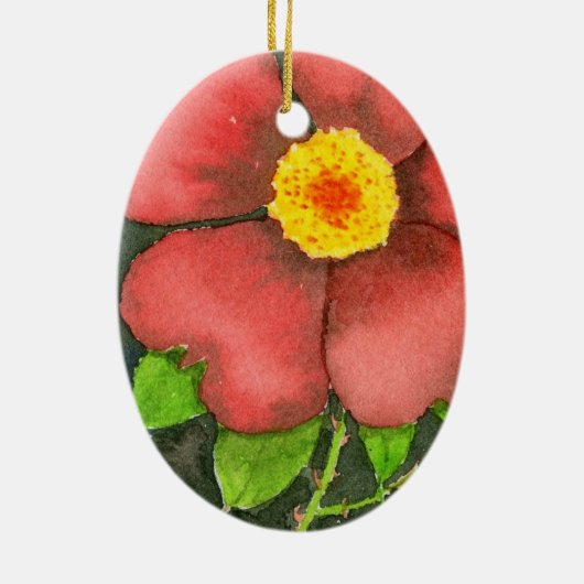 Blumengestein "Wilder Roae" Keramik Ornament (Hinten)