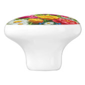 Blumengestelle/Federhirsche/Hühnerbilder Keramikknauf (Seitenansicht)