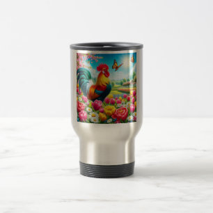 Blumengestelle/Federhirsche/Hühnerbilder Reisebecher