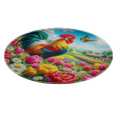 Blumengestelle/Federhirsche/Hühnerbilder Schneidebrett (Ecke)