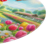 Blumengestelle/Federhirsche/Hühnerbilder Schneidebrett (Ecke)