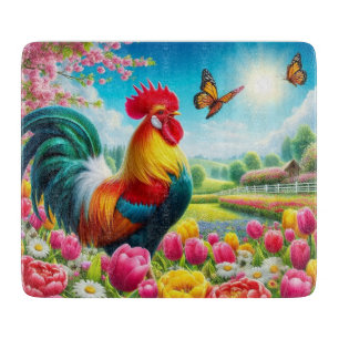 Blumengestelle/Federhirsche/Hühnerbilder Schneidebrett