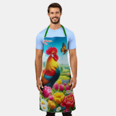 Blumengestelle/Federhirsche/Hühnerbilder Schürze (Getragen)