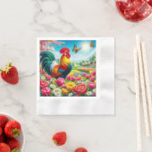 Blumengestelle/Federhirsche/Hühnerbilder Serviette (Beispiel)