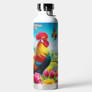 Blumengestelle/Federhirsche/Hühnerbilder Trinkflasche