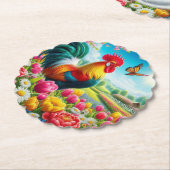 Blumengestelle/Federhirsche/Hühnerbilder Untersetzer (angewinkelt)