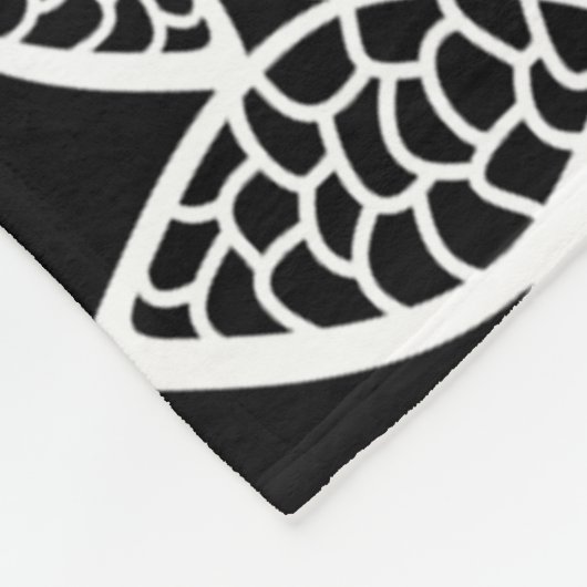 Blumengestelle Schwarz-weiß Fleecedecke (Ecke)