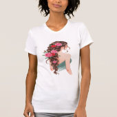 Blumengestelle und Rose Grafischer T - Shirt (Vorderseite)